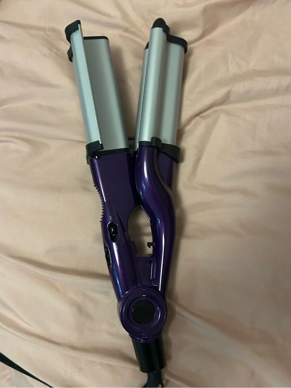 Purple 2-Barrel Hair Waver Styling Iron - Unbranded
